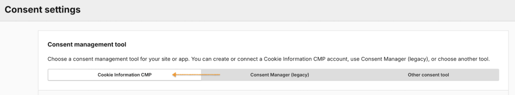 Choose Cookie Information CMP in Piwik PRO integration