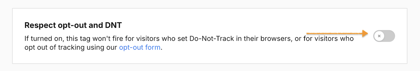 Respect opt-out and DNT setting is off in Piwik PRO Tag Manger