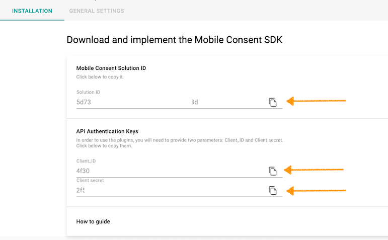 downloand and implement mobile sdk in Cookie Information
