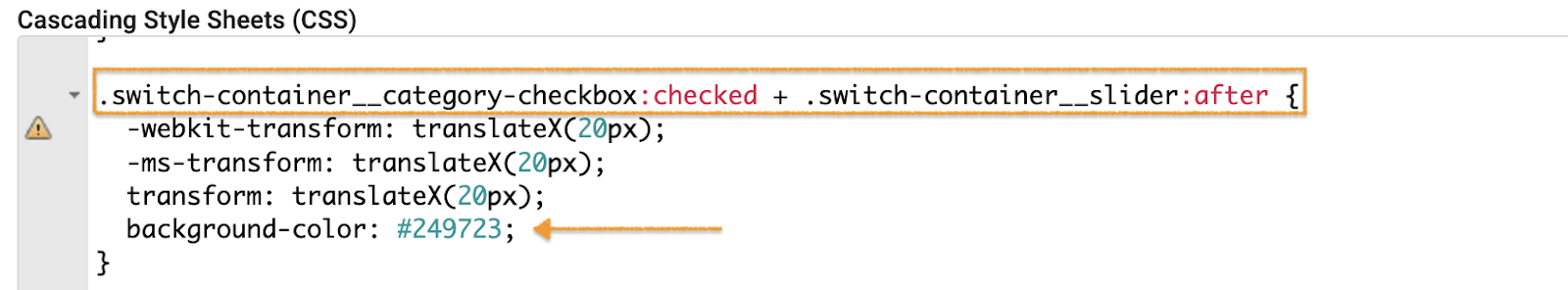 CSS for adjusting privacy controls