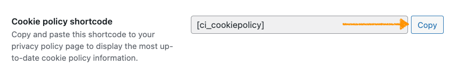 Add privacy controls by copying and pasting the shortcode