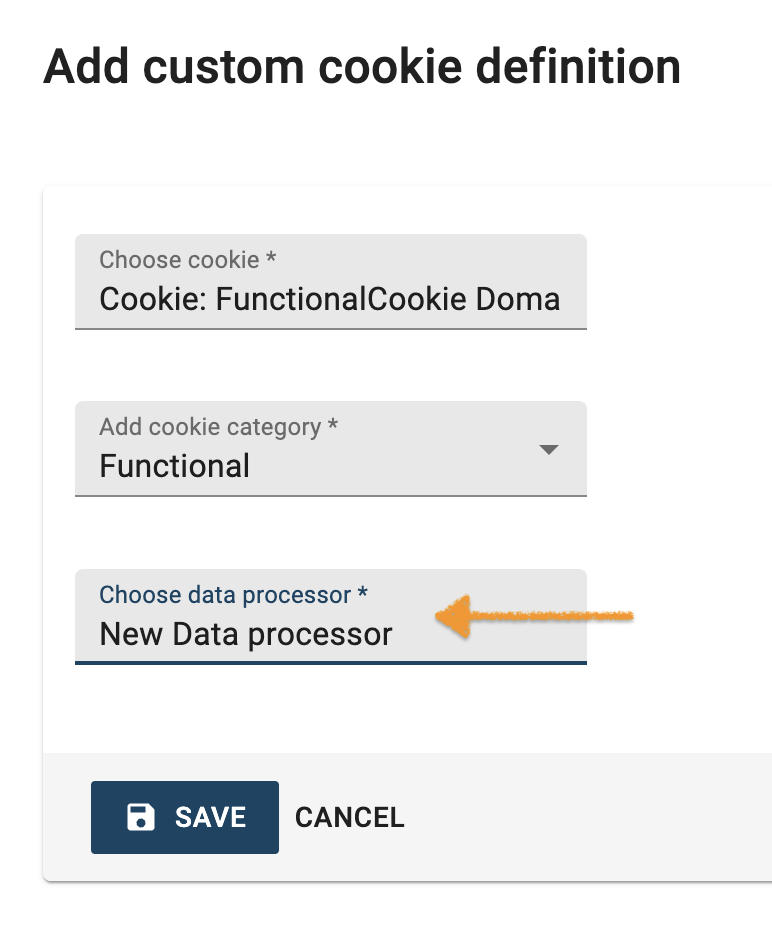 Add new data processor in Cookie Information