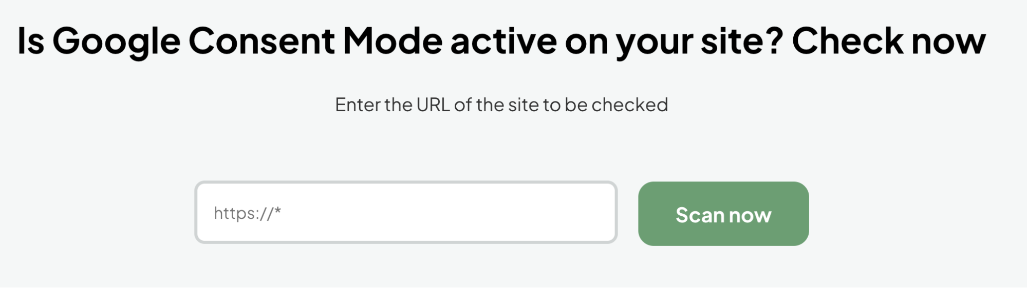 scan your website to check consent mode implementation with Cookie Information