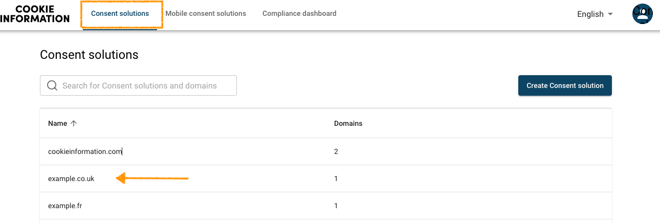 find consent information in Cookie Information