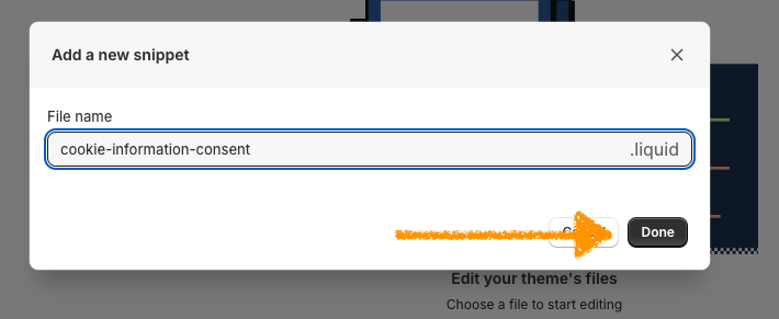 create a new snippet file cookie-information-consent.liquid