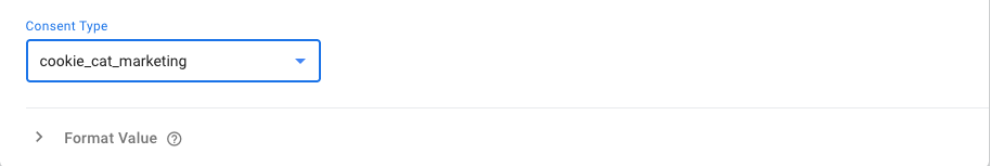 Consent type - marketing 