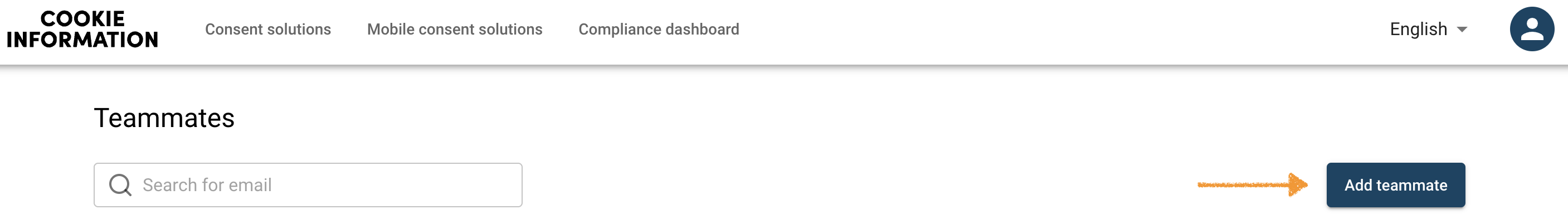 Add a user in Cookie Information