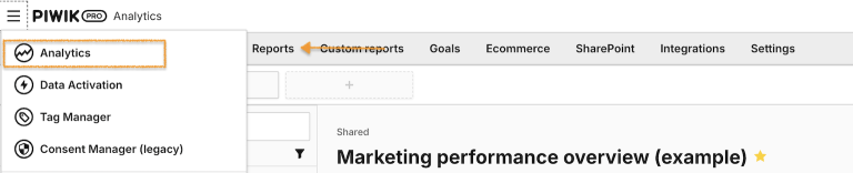 Piwik PRO Menu Analytics